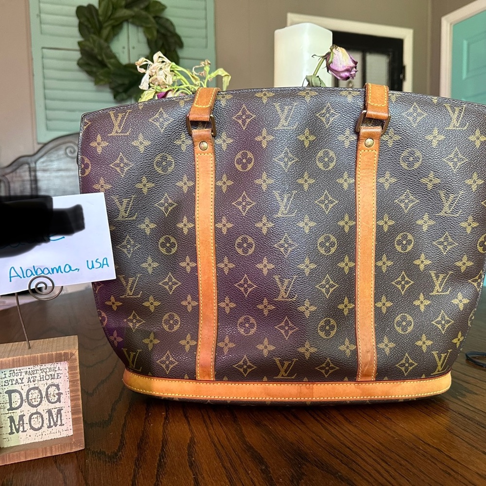 Authentic Louis Vuitton Tote bag Babylone Monogram used Handbag Vintage